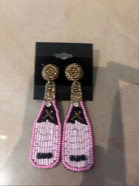 Beaded Rose Earrings